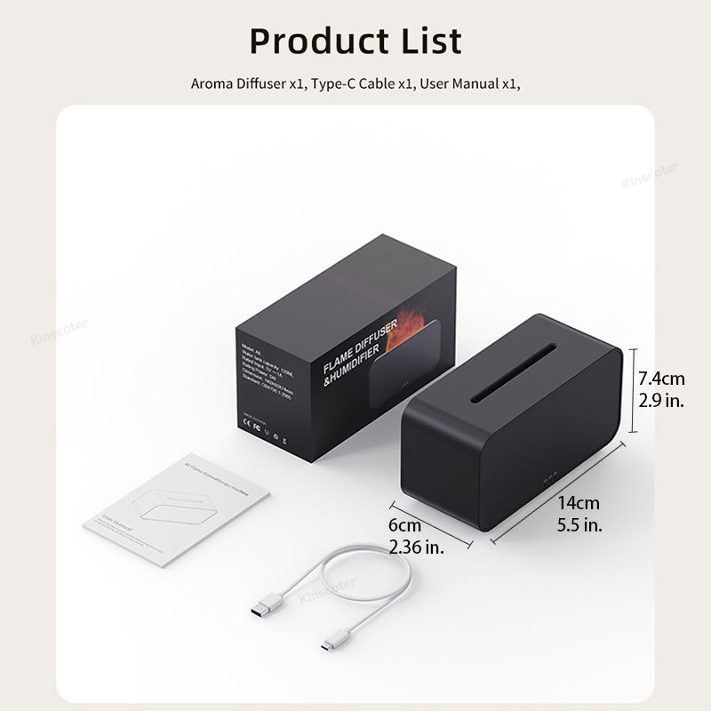Flame Aromatherapy Mini Air Humidifier