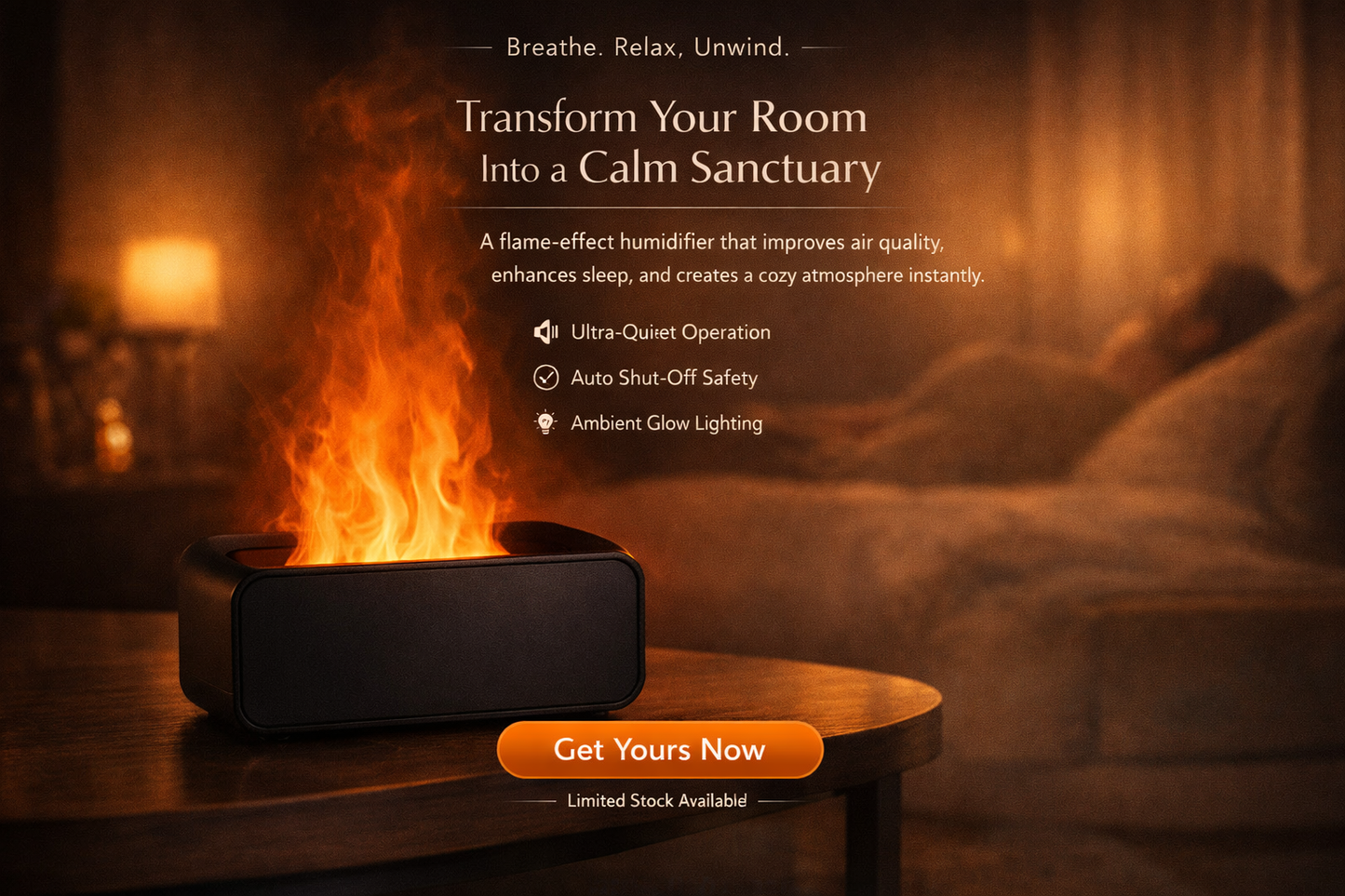 Flame Aromatherapy Mini Air Humidifier