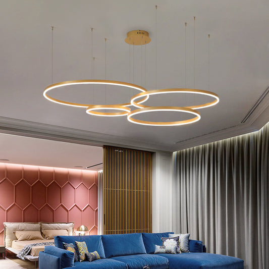 Chandelier Home Lighting Brushed Rings